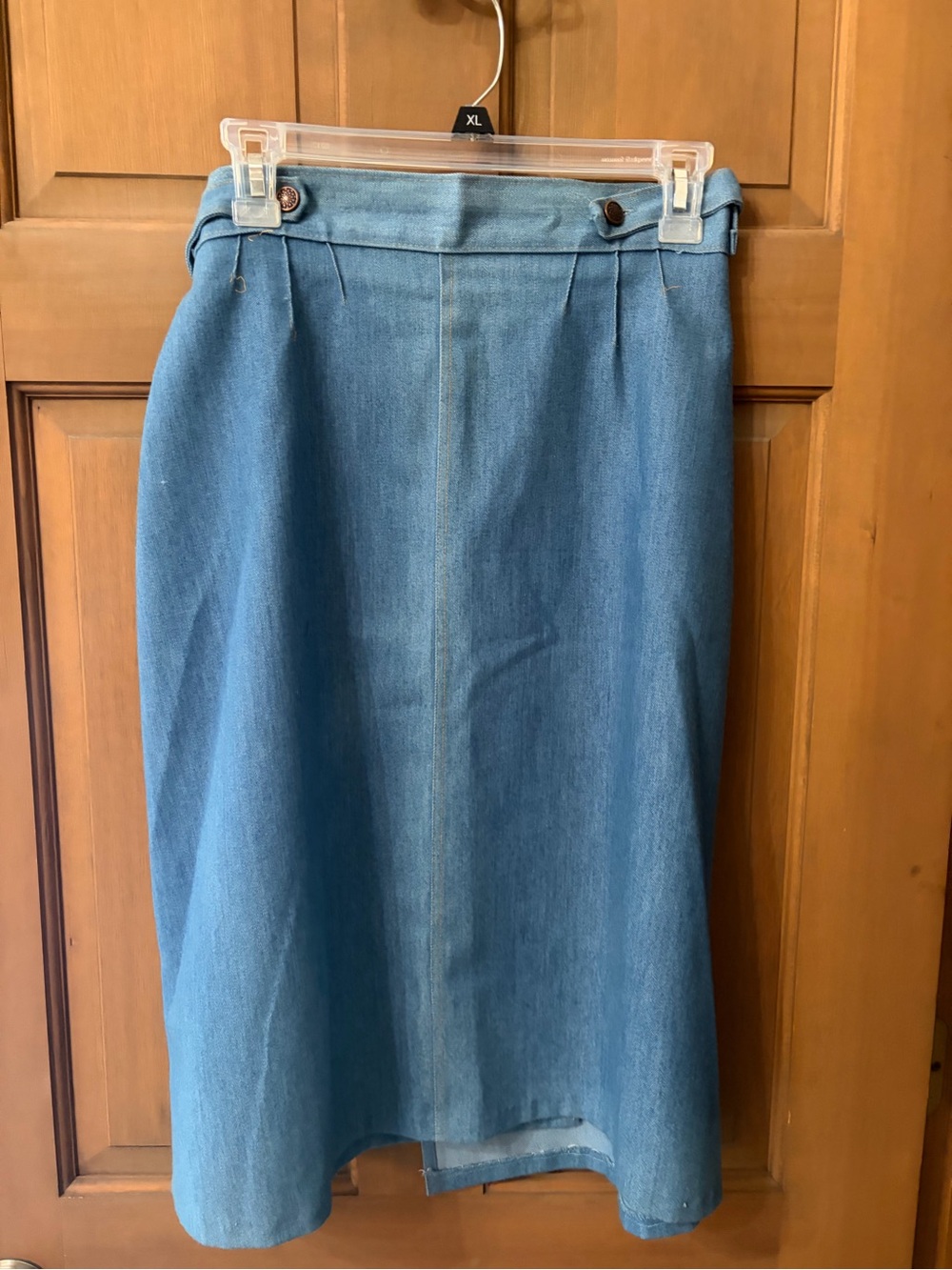 Vintage Blue Denim wrap Skirt
